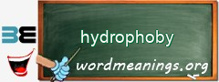 WordMeaning blackboard for hydrophoby
